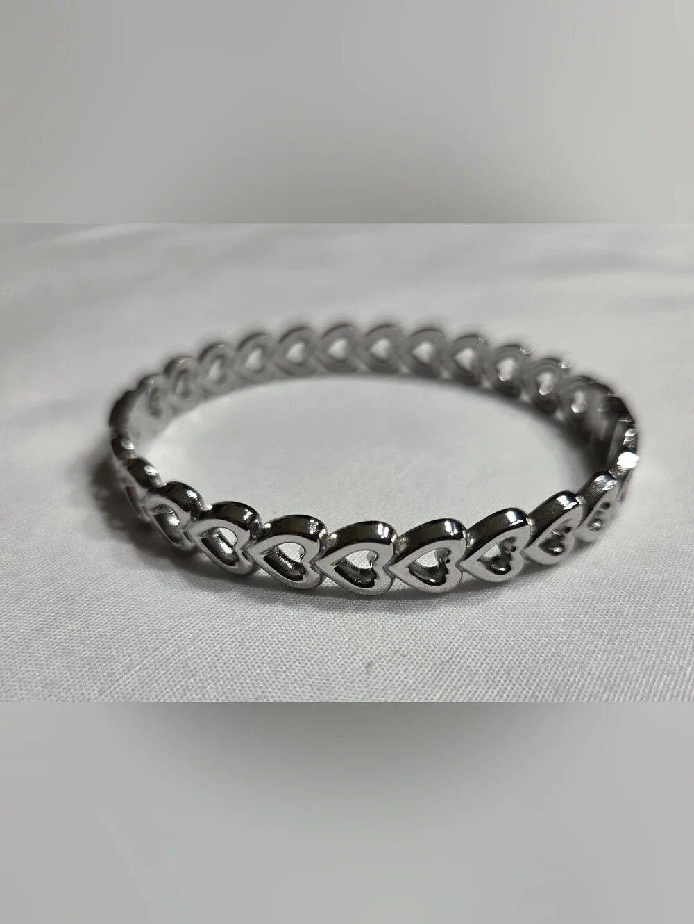 Polished Silver-Tone Link Bracelet